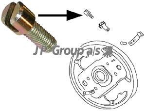 Inställningsbult bromssystem Bak Fram