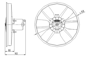 Ventilator, motorkj&#248;ling