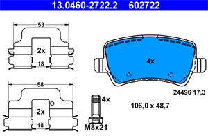 Bilde av Bremseklosser Sett, Bakaksel, Ford,land Rover,volvo, 1426144, 1439866, 1459450, 1503969, 1752093, 30671575, 30742516, 30794555, 31317482