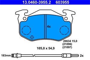 Bilde av Bremseklosser Sett, Framaksel, Renault, 77 01 202 213, 77 01 202 227, 77 01 202 517, 77 01 202 710, 77 01 202 891