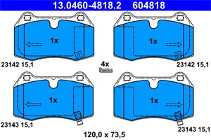 Bilde av Bremseklosser Sett, Framaksel, Nissan 350z Coupé, 350z Roadster, D10f0-cd026, D10f0-cd028