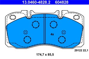 Bilde av Bremseklosser Sett, Framaksel, Iveco, 42555669