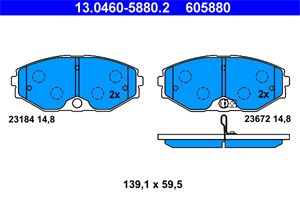 Bilde av Bremseklosser Sett, Framaksel, Nissan Cefiro Sedan Iii, Maxima / Maxima Qx V, 41060-3y690, D1060-3y690