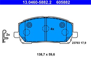 Bilde av Bremseklosser Sett, Framaksel, Lexus Rx, 04465-48020, 04465-48040, 04465-48090