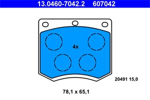 Bilde av Bremseklosser Sett, Framaksel, Ford,hyundai, 1540738, 1540739, 1540740, 1548635, 1568369, 1572058, 1574839, 1576612, 1576821, 1576827, 1