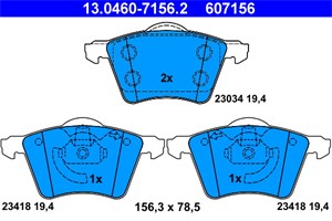 Bilde av Bremseklosser Sett, Framaksel, Ford Galaxy I, Galaxy Mk Van I, 1201124, 1m21-2k021-ba