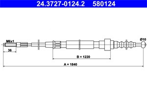 Kabel, parkeringsbremse