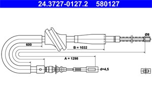 Kabel, parkeringsbremse