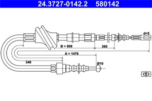 Kabel, parkeringsbremse