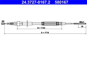 Kabel, parkeringsbremse