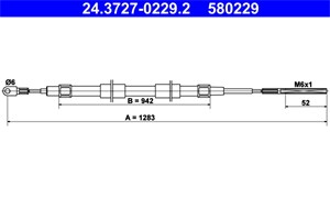 Kabel, parkeringsbremse