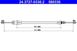 Bilde av Kabel, Parkeringsbremse, Foran, Citroën,fiat,lancia,peugeot, 1472957080, 4745 E9