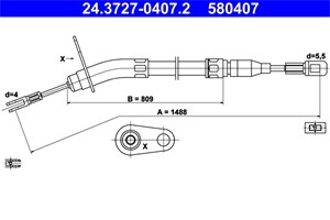 Kabel, parkeringsbremse