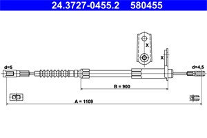 Kabel, parkeringsbremse