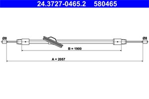 Kabel, parkeringsbremse, Foran