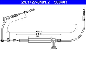 Kabel, parkeringsbremse