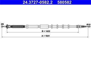 Bilde av Kabel, Parkeringsbremse, Bakre Venstre, Alfa Romeo Mito, 50519022