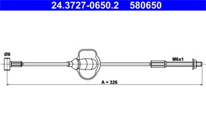 Kabel, parkeringsbremse, Foran