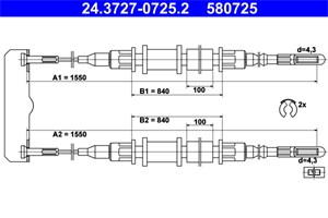 Kabel, parkeringsbremse