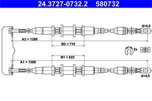 Kabel, parkeringsbremse