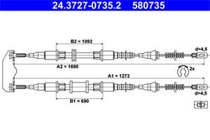 Kabel, parkeringsbremse