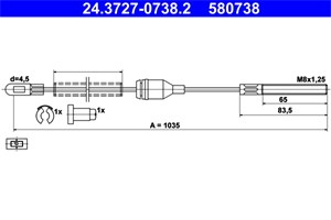 Kabel, parkeringsbremse