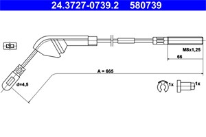 Kabel, parkeringsbremse