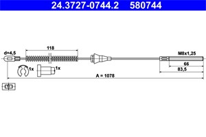 Kabel, parkeringsbremse