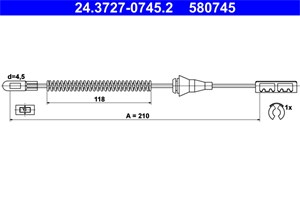 Kabel, parkeringsbremse