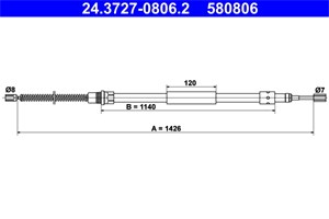 Kabel, parkeringsbremse