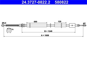 Kabel, parkeringsbremse