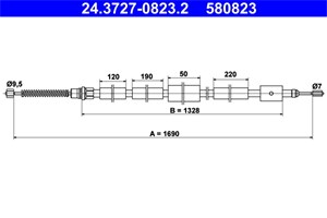 Kabel, parkeringsbremse