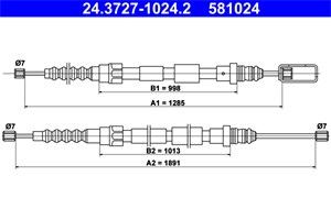 Kabel, parkeringsbremse