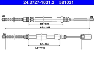 Kabel, parkeringsbremse