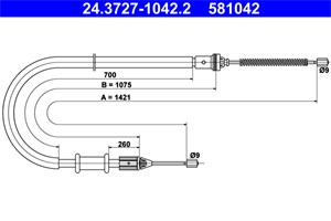 Kabel, parkeringsbremse