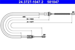 Kabel, parkeringsbremse