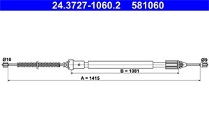 Bilde av Kabel, Parkeringsbremse, Høyre Bak, Renault Clio Ii, Clio Skåp/halvkombi Ii, Thalia I, 82 00 087 977