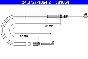 Kabel, parkeringsbremse