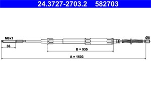 Kabel, parkeringsbremse