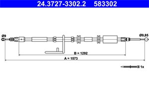 Bilde av Kabel, Parkeringsbremse, Høyre Bak, Land Rover Freelander 2, Freelander 2 Van, Lr001031, Lr007496