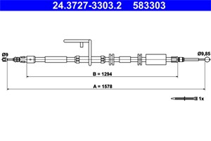 Bilde av Kabel, Parkeringsbremse, Bakre Venstre, Land Rover Freelander 2, Freelander 2 Van, Lr001032, Lr014431