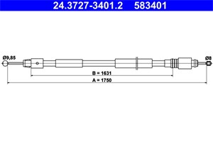 Kabel, parkeringsbremse