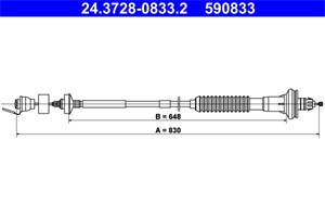 Kabel, clutchbetjening