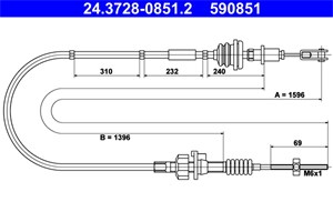 Kabel, clutchbetjening