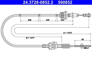 Kabel, clutchbetjening