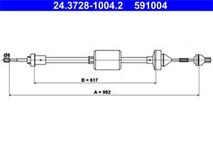 Kabel, clutchbetjening