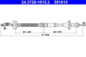 Kabel, clutchbetjening