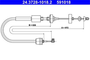 Kabel, clutchbetjening