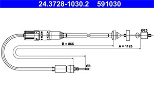 Kabel, clutchbetjening