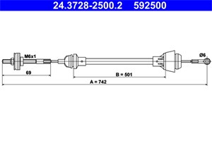 Kabel, clutchbetjening